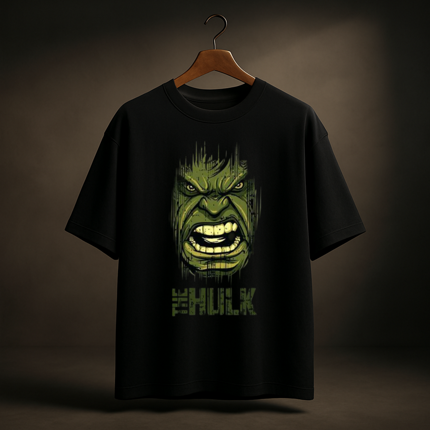 The Roaring Hulk – Black Oversized T-Shirt