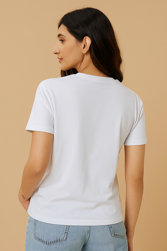 Cute Cat Giggles – White Regular Fit T-Shirt