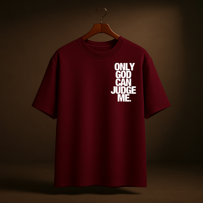 Faith and Fire – Maroon Premium Oversize Tee