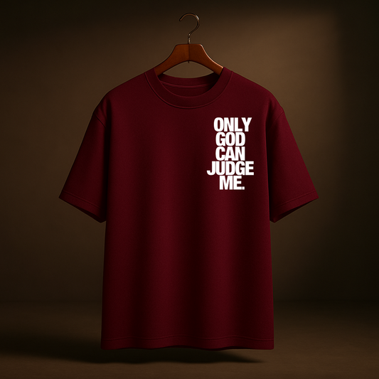 Faith and Fire – Maroon Premium Oversize Tee
