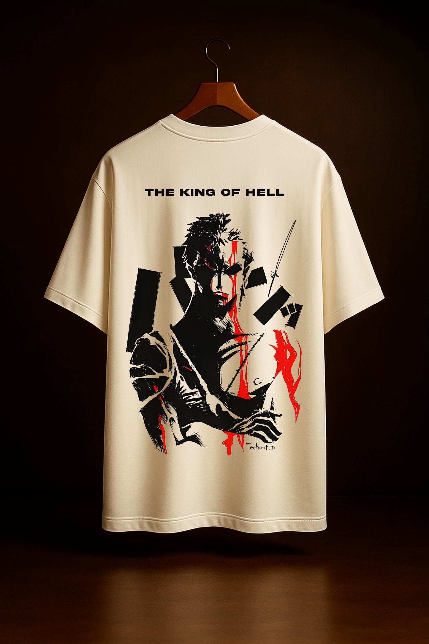 Hell Crowned I – Off-White Oversized T-Shirt