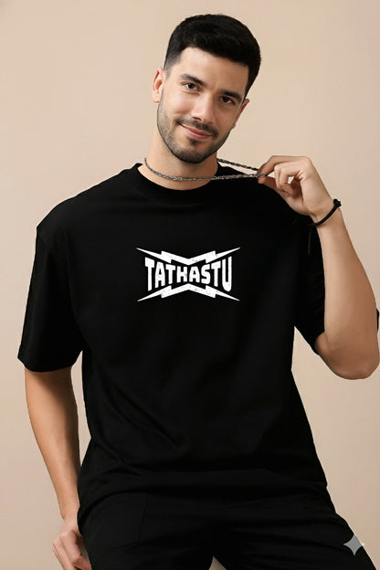 TATHASTU Oversized Tee – Black & White Edition