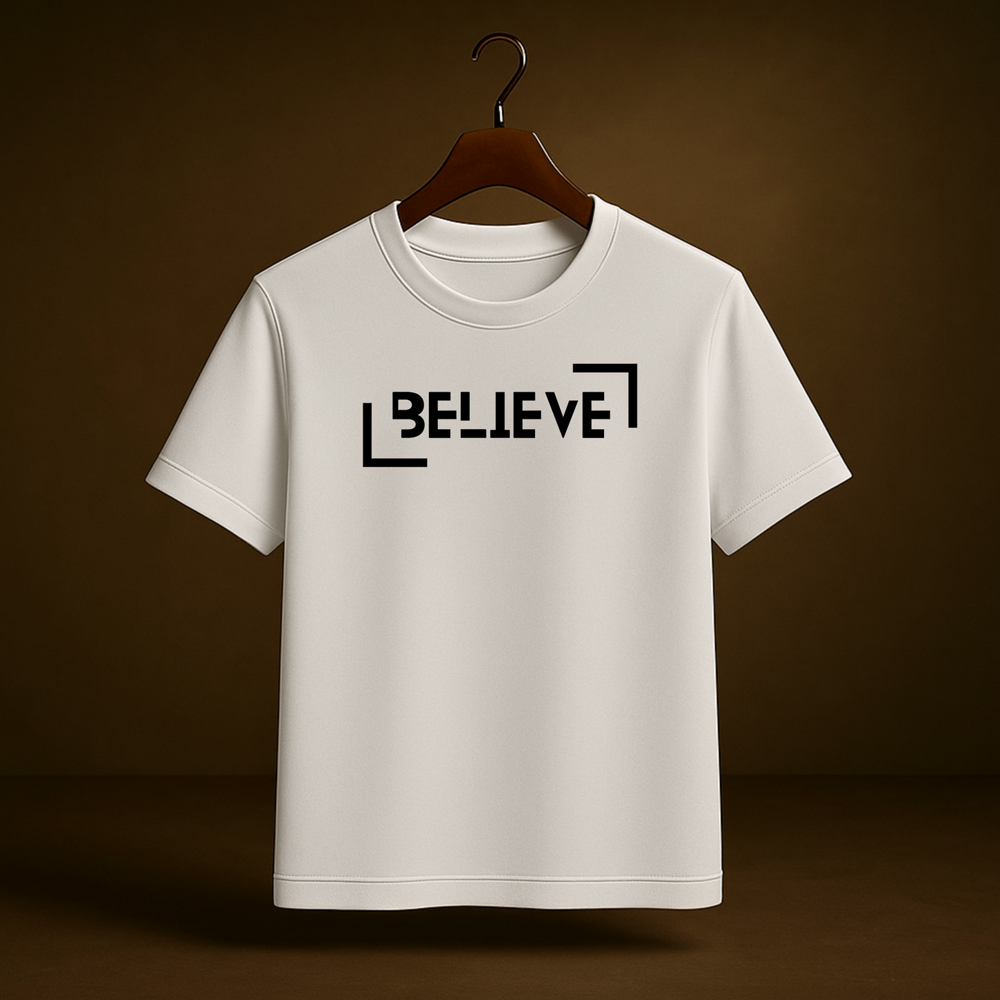 Believe – White Regular Fit T-Shirt