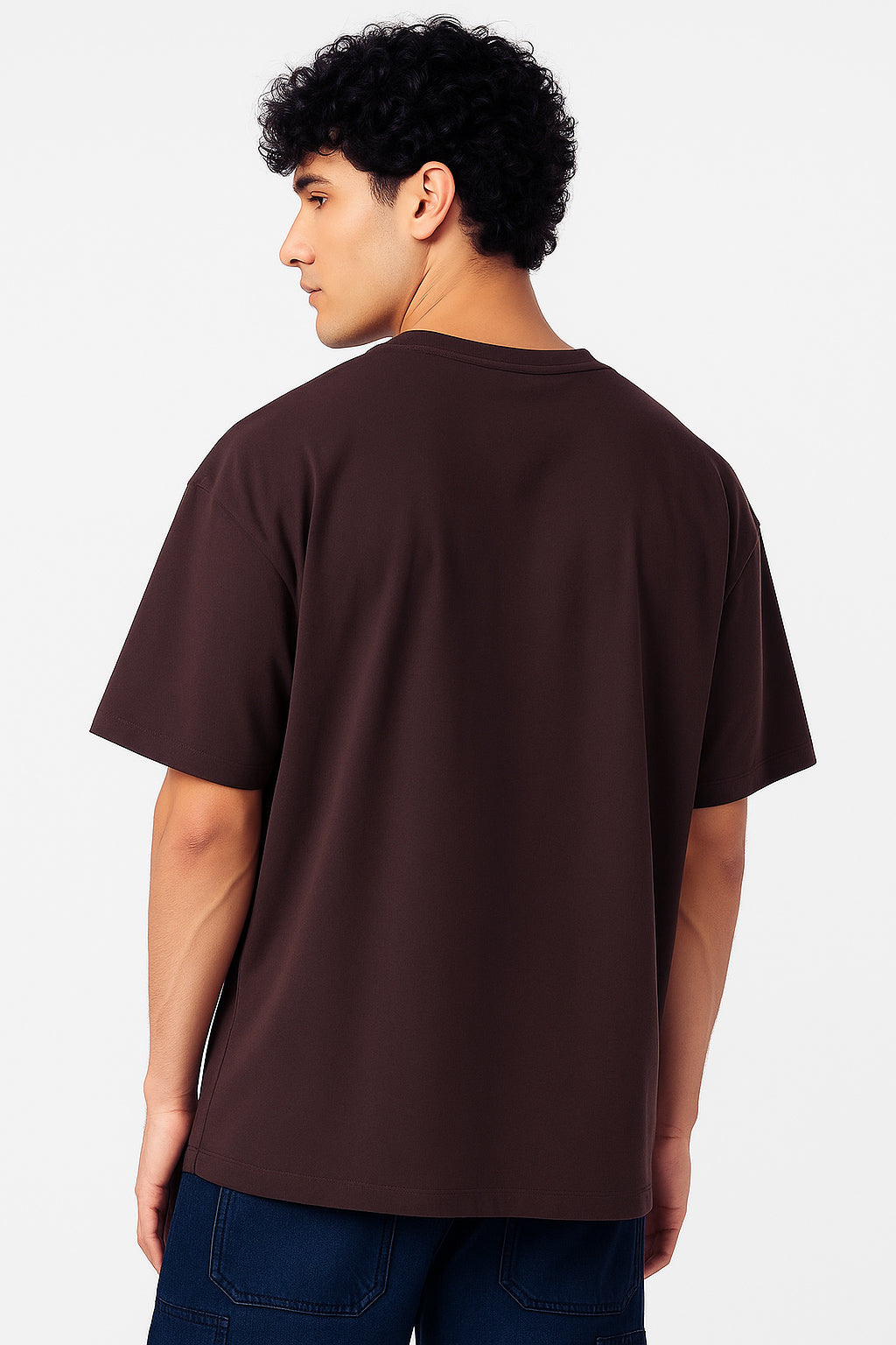 Plain Dark Coffee Oversized T-Shirt