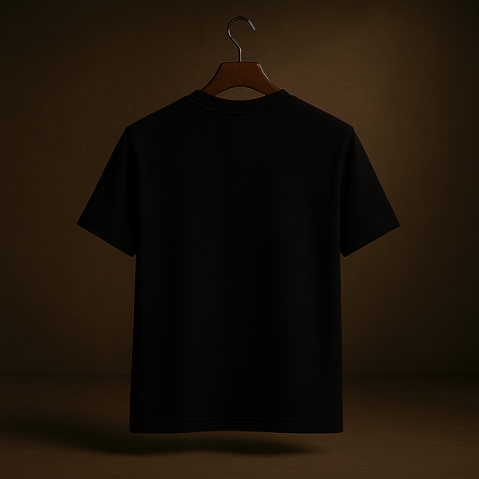 Wander, Wonder, Repeat – Black Regular Fit T-Shir