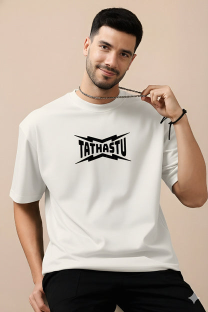 TATHASTU Oversized Tee – Black & White Edition