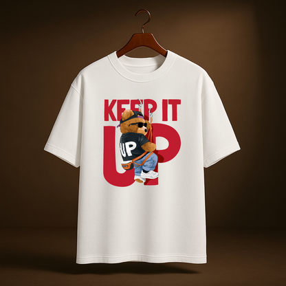 Keep It Up | White Oversized Tee
