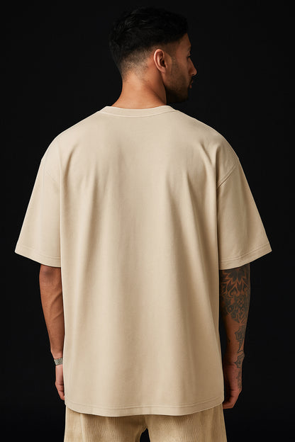Plain Beige Oversized T-Shirt