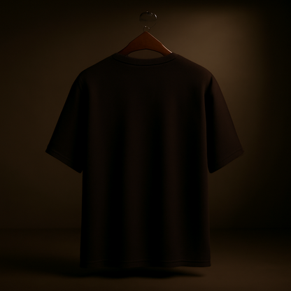 Set a Heart Ablaze – Dark Coffee Oversized T-Shirt