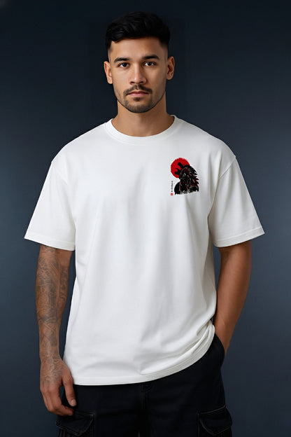 Roar of the Flame King – White classic Oversize Tee