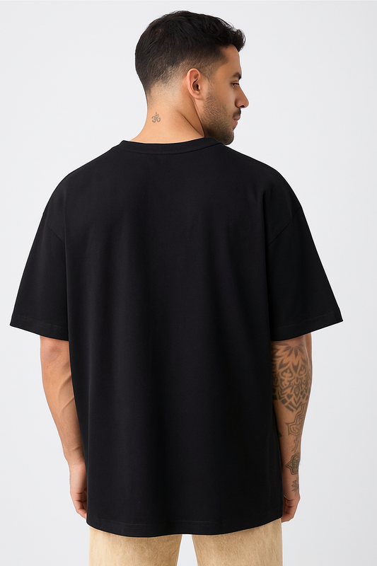 Classic Plain Black Oversized Tee