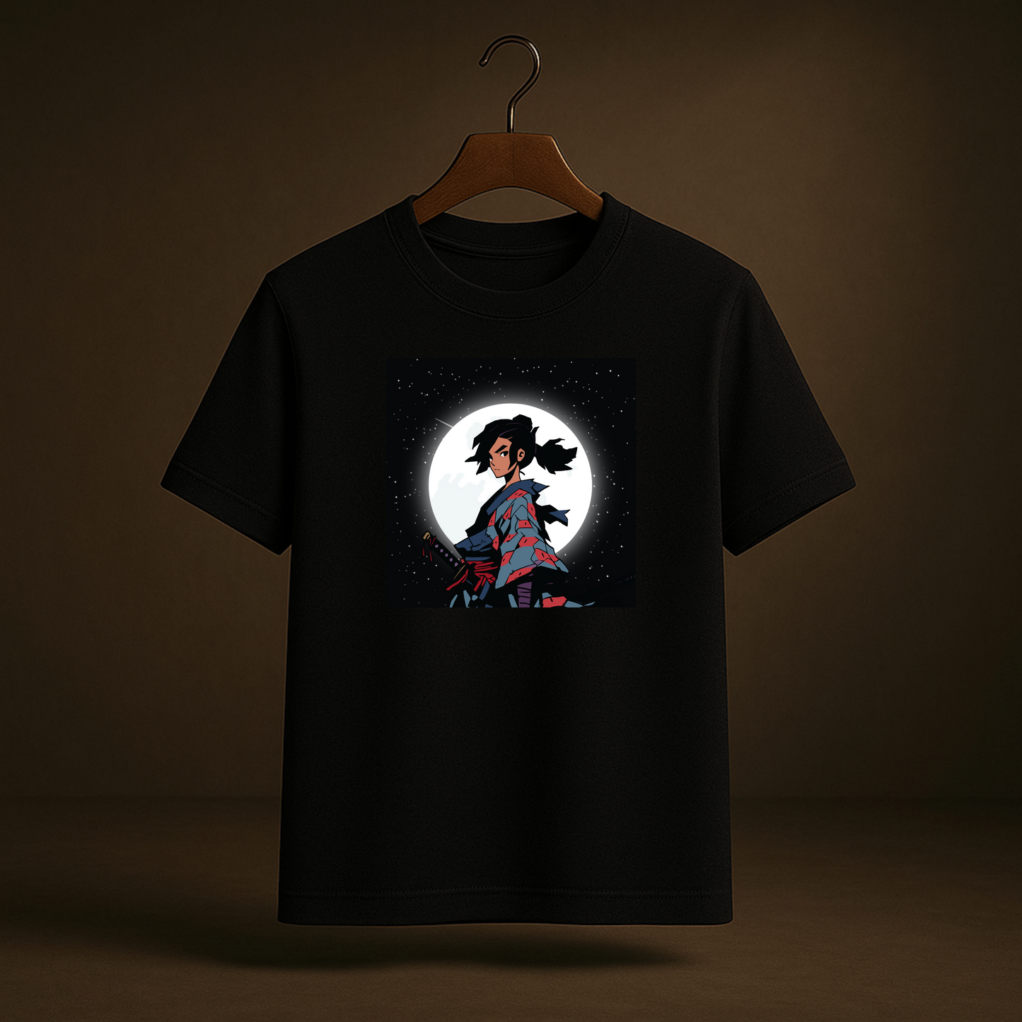 Moonlite Deception – Black Regular Fit T-Shirt