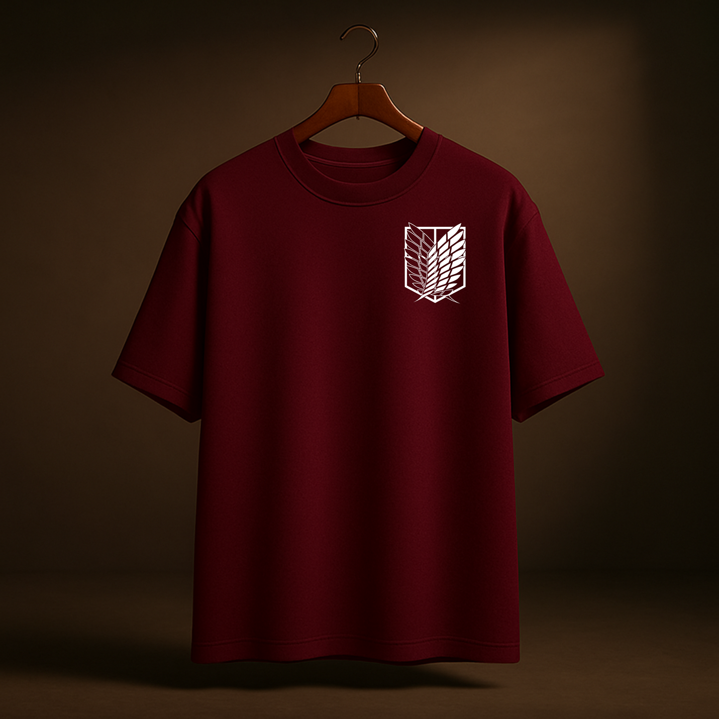 Attack on Titan – Maroon classic Oversize Tee