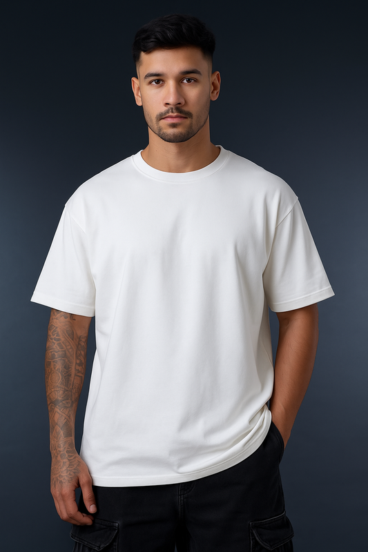 Classic Plain White Oversized Tee
